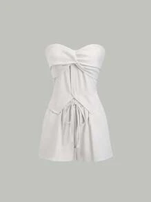 Sweetra Women Two Pieces Outfits For Daily Wear - Apricot - View 1