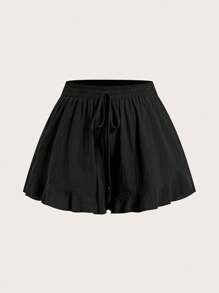 CosyJoli 大码女式抽绳腰全弹力休闲夏季短裤 - 彩色 - 查看 7