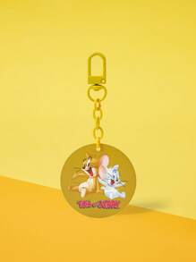 TOM & JERRY X SHEIN 1 Stück süßer und freundlicher Cartoon Muster Acryl Schlüsselanhänger/Taschenanhänger, Geschenk für Freunde