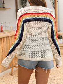 Pull Femme En Laine Mérinos 100% - Col Rond, Manches Longues - Coupe Régulière, Couleur Unie - Printemps/automne, Style Décontracté Ou Bureau