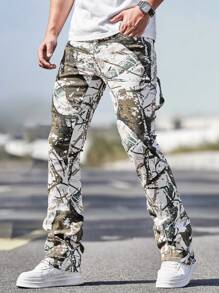 Manfinity LEGND Men's Skinny Denim Stirrup Pants, Fashionable For Summer Street Hang Out Hiking Going Out - Multicolor - View 1