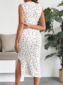 SHEIN Fashionable Maternity Nursing Dress, Suitable For Summer - White - View 2