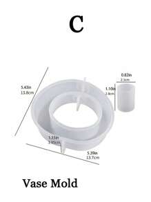 Gipsvasen-Formen mit durchsichtigen Reagenzgläsern, DIY Kristall-Epoxidharz Hydrokulturen Pflanzengefäße, Silikonformen für Blumenanzucht