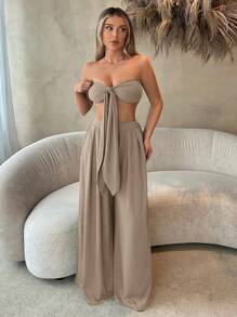 SHEIN SXY Women Two Pieces Outfits For Daily Wear - Light Grey - View 5