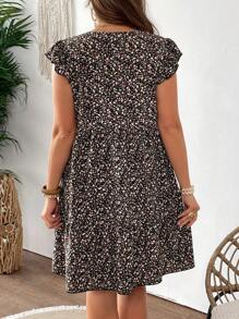 SHEIN VCAY Plus Size Short Sleeve Dress, Fashionable For Summer - Multicolor - View 2