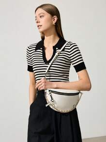 SHECARRY Women 1pc Simple Fashion Casual Waist Bag, Everyday Wear