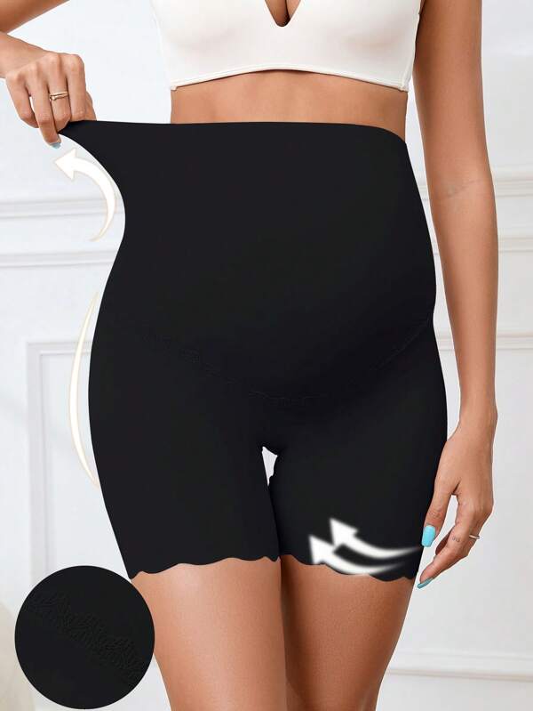 BloomMama Pregnant Women Simple Solid Color High Waist Seamless Underwear Seamless