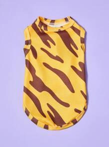 PETSIN 2pcs Pet Cat Dog Universal Tiger Leopard Print Cute Fashion Casual Breathable Dog Vest