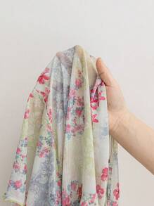 Soleia 大码女式夏季度假上衣，适合返校季，秋季休闲娃娃装上衣，带有花卉印花 - 彩色 - 查看 11