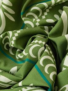 Flirla Plus Size Open Front Casual Women's Apparel Digital Print Lightweight Jacket - Multicolor - View 5