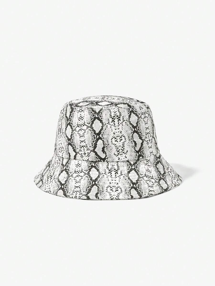 SHEIN ICON Textured Bucket Hat, Fashion & Casual Everyday Wear - White - View 1