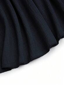 Rometta 大码女式 A 字型灰色中长款春季亚麻优雅休闲裙