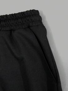 RueChic Set de t-shirt à manches courtes et short avec taille à cordon et poche, imprimé d'ours, coupe regular pour hommes