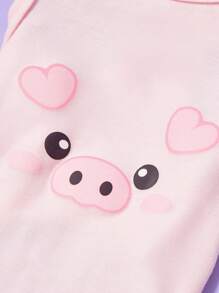 PETSIN 2pcs Pet Dog/Cat Pink Cute Cartoon Pig Print Comfortable Breathable Dog Vest