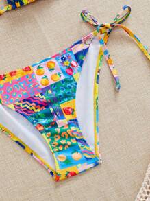 Swim Mod Women's Halter Neck Bikini Set With Triangle Bottoms For Summer Beach Vacation