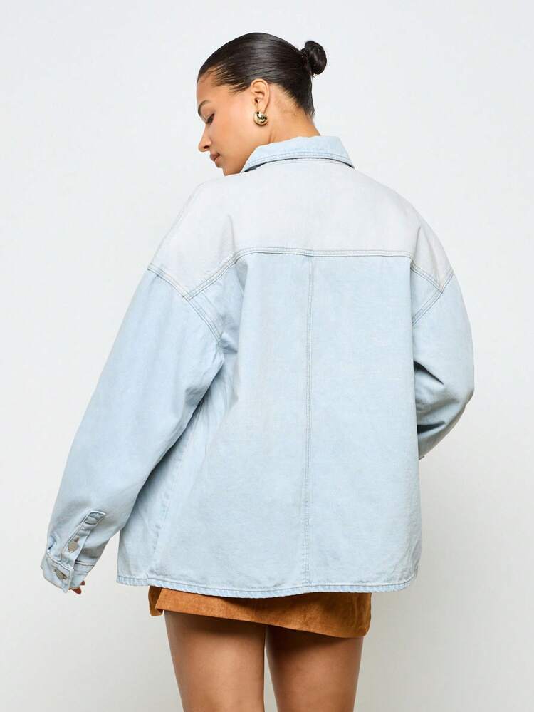 Oversized Denim Shirt Light Wash