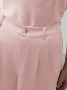 MOTF PREMIUM بنطلون بدلة مطوي مخصص - وردي فاتح - مشاهدة 2