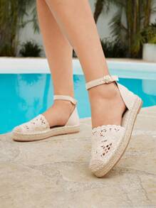 Styleloop Women's Vacation Casual Embroidered Thick-Soled Sandals - Apricot - View 6