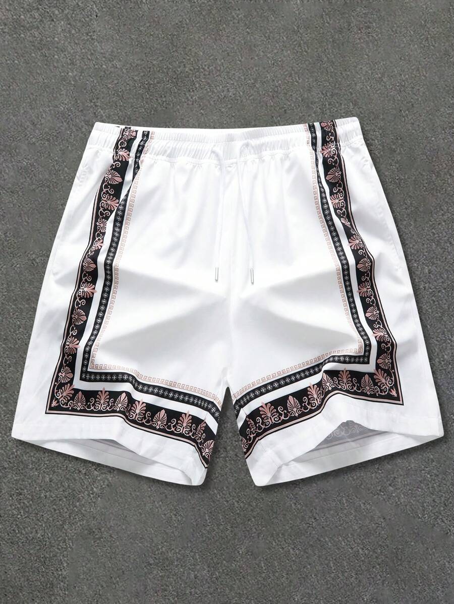 Manfinity Swimmode Men's Summer Beach Shorts, Fashionable - Beige - View 1