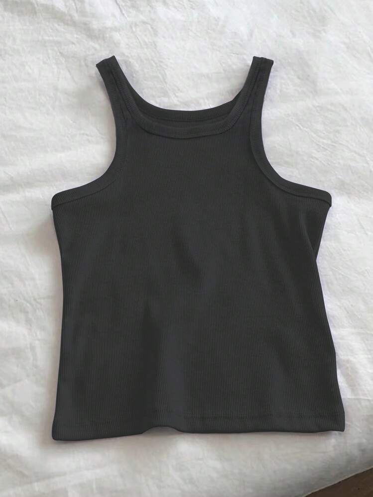 INAWLY Blusa de mujer de tirantes finos de color liso, sin mangas, minimalista y de moda para uso diario - Multicolor - Añade 3