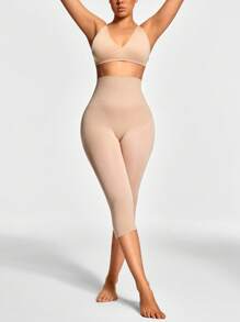 SHAPORA 女士无缝高腰塑身裤 - 杏色 - 查看 4