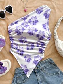 Soleia 全新优雅度假无袖上衣，女式针织印花背心，褶皱设计 - 彩色 - 查看 6