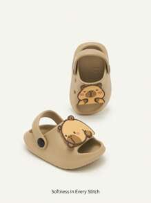 Cozy Pixies 1 Pair Cute Toddler's Outdoor Fashionable Animal Pattern Soft Bottom Non-Slip Breathable Sandals - Khaki - View 2