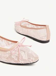 CUCCOO HITCHD Giày đế bằng giản dị thoáng khí mũi vuông màu trơn phong cách đám cưới mới mùa xuân/thu 2025 - Hồng - Xem 6