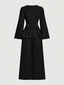 Firerie 女士日常两件套服装 - 黑色 - 查看 7