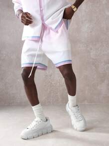 SUMWON Coordinato estivo vacanziero di Palm Springs, composto da camicia a maniche corte con bottoni e pantaloncini, in stile retrò, adatto per viaggiare, gite e attività fisiche