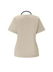 TaskEZ Solid Color Short Sleeve Top And Long Pants, Nursing Scrub Uniform Set