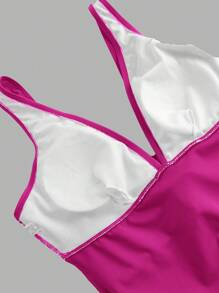 Swim Oasis 1 pieza Traje de baño de una sola pieza de unicolor para mujer, de moda para el verano