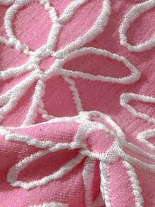 Swim Mod 女士提花面料细肩带高开叉性感比基尼套装 - 粉色 - 查看 6