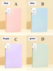 1 cái Thư mục tài liệu A4 nhiều lớp màu trơn có các trang trong suốt để quản lý giấy tờ và hồ sơ, Album lưu trữ dung lượng lớn, Quay lại trường học, Đồ dùng học tập - Nhiều màu - Xem 10