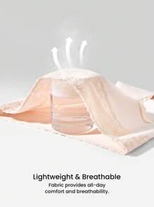 LUVLETTE 3-Pack High-Rise Airy Basic Cotton Girly Women's Underwear Briefs Panty Set