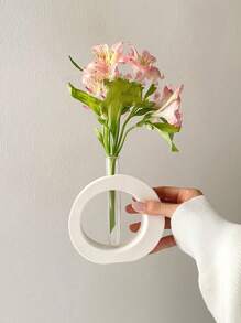 Gipsvasen-Formen mit durchsichtigen Reagenzgläsern, DIY Kristall-Epoxidharz Hydrokulturen Pflanzengefäße, Silikonformen für Blumenanzucht