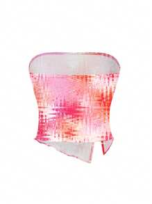 GIOIA TANG Women's Casual Crop Camisole Top, Floral Print, Suitable For Summer Vacation