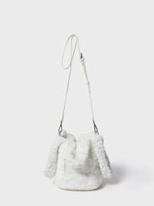 SHECARRY Street Style Sheepskin Handbag, Suitable For Commuting And Travel - Beige - View 7