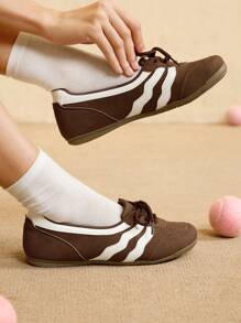 CUCCOO EASI Women's Casual Mary Jane Flat Sports/Dance Shoes Trainers Back To School - Brown - View 3