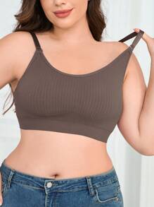 SHEIN 3 Pcs/Set Plus Size Seamless Wireless Bras Without Padding - Multicolor - View 7