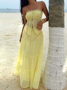 Sunnyshic Women Two Pieces Outfits For Daily Wear - Yellow - View 1