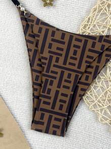 2025 Vacation Beach Bikini Bottom, Random Print For Summer - Multicolor - View 4