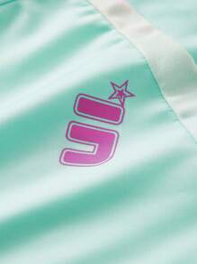 JNSQ 青少年女孩拼色短袖上衣和迷你裙户外运动套装 - 彩色 - 查看 8