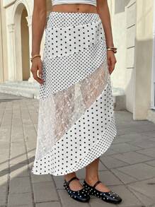 Serisse Falda de línea A simple y de moda para mujeres, adecuada para ropa de verano de mujer, ropa de verano para mujeres, ropa de mujer, falda de trabajo de verano para mujeres, falda blanca de mujer