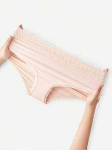 LUVLETTE 3-Pack High-Rise Airy Basic Cotton Girly Women's Underwear Briefs Panty Set