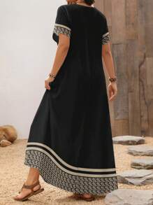 EMERY ROSE Abito casual con stampa floreale, adatto per l'estate, taglie forti