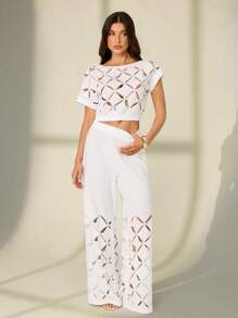 SHEIN Tall Conjuntos de dos piezas para mujer para uso diario - Blanco - Ver 5