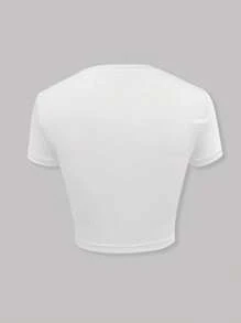 INAWLY Summer Cats & Milk Tea Interesting Graphic Print Women Casual Round Neck Top