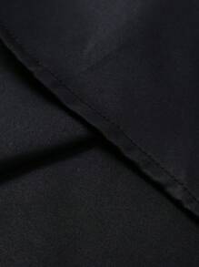 Manfinity Homme Men's Summer Casual Contrast Color Patchwork Short Sleeve Shirt - Black - View 6