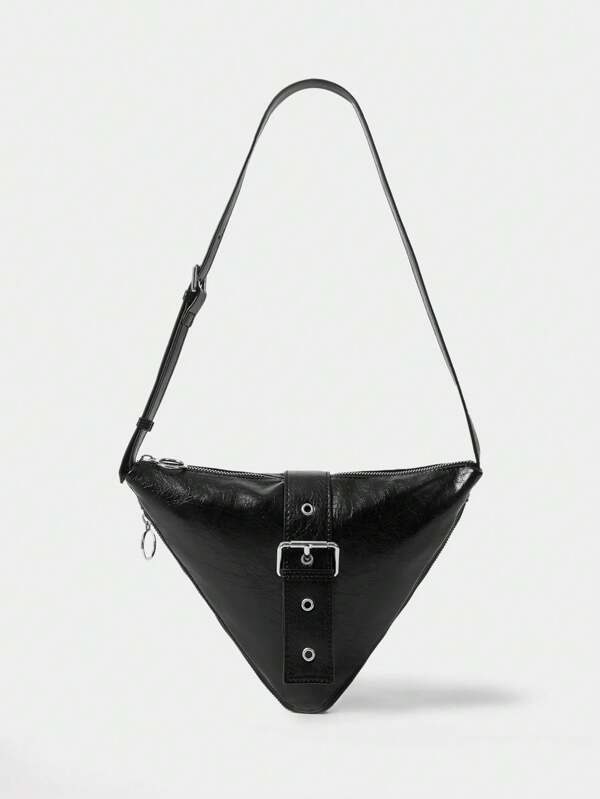 SHECARRY 时尚百搭简约三角形休闲单肩包